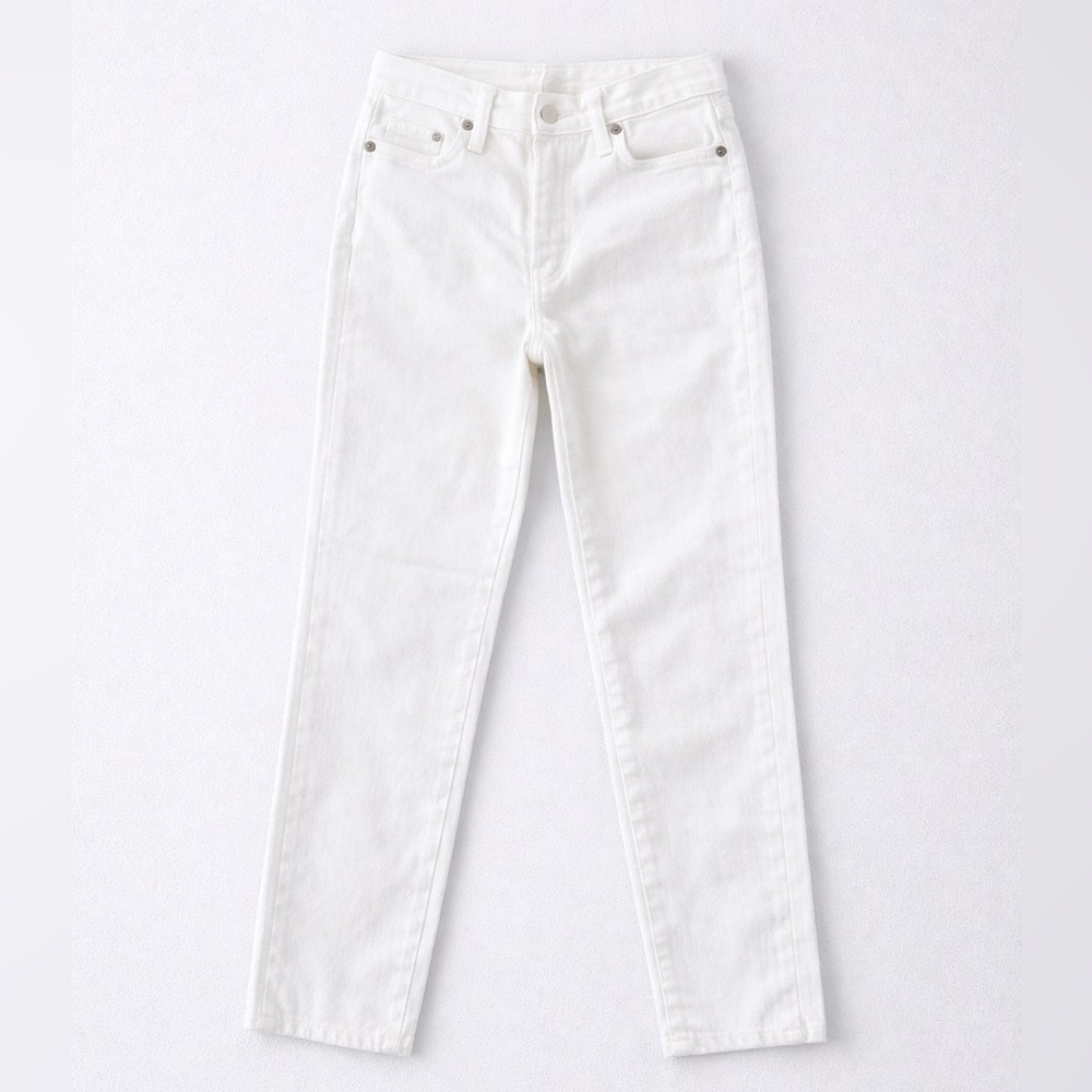 Talbots Women's white Straight Leg Crop Jeans Preppy Coastal Summer
